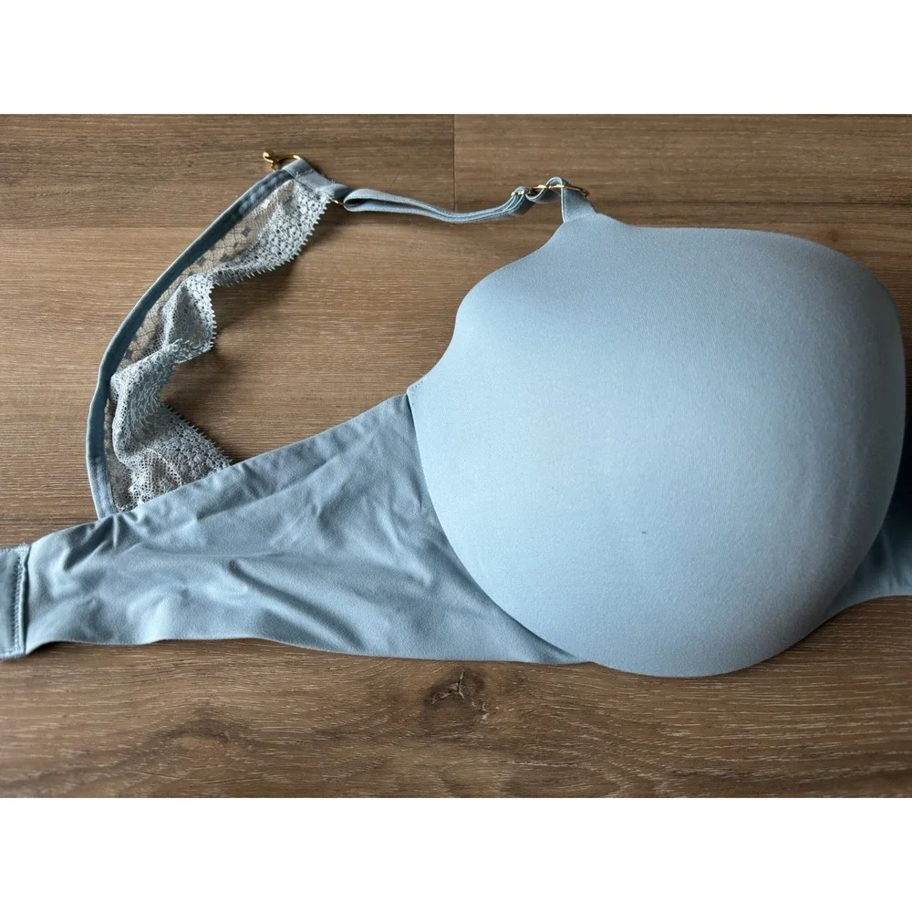 Victoria's Secret Incredible By VS Perfect Coverage‎ Lace Back Sz 36DDD Blue